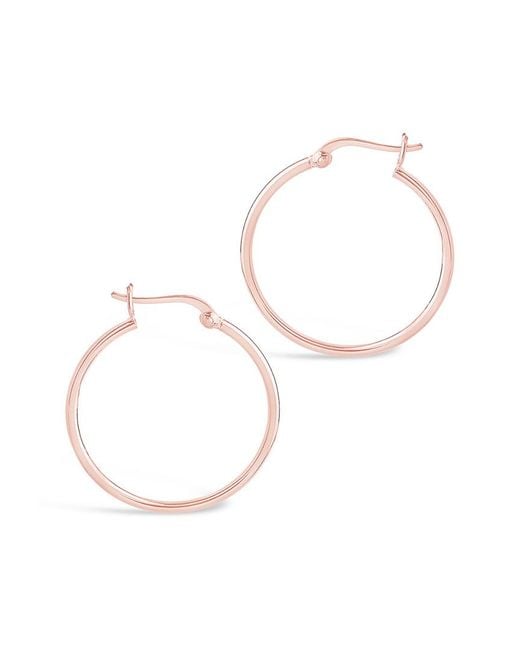 Sterling Forever Multicolor 14k Rose Gold Vermeil Hoops