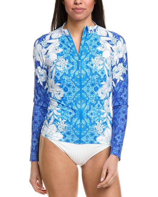 Johnny Was Blue String Bikini Top