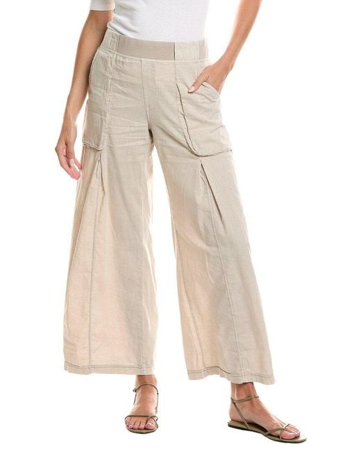 XCVI Natural Charli Linen-Blend Wide Leg Pant
