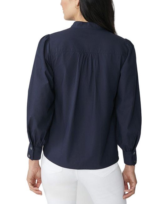 J.McLaughlin Blue Rashell Blouse