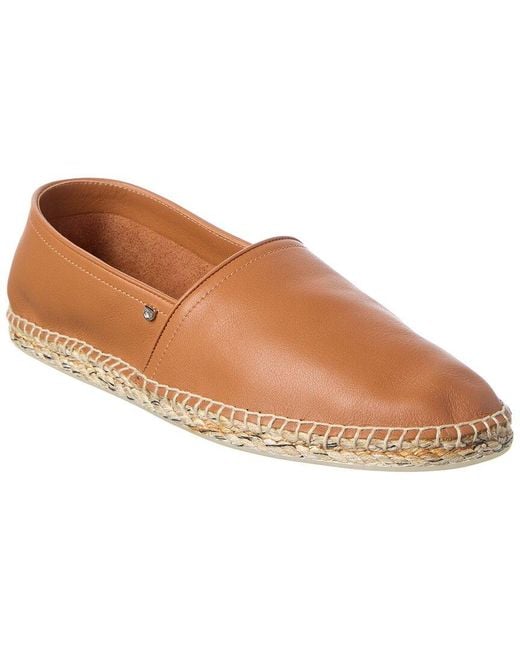 Ferragamo Brown Leather Espadrilles for men