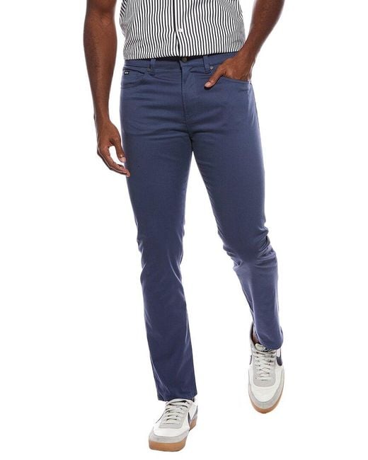 Boss Blue Delaware Slim Fit 5-Pocket Pant for men