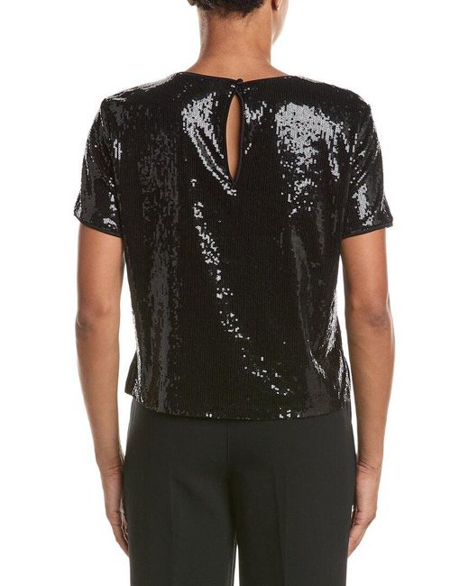Jude Connally Black Maude Sequin Top