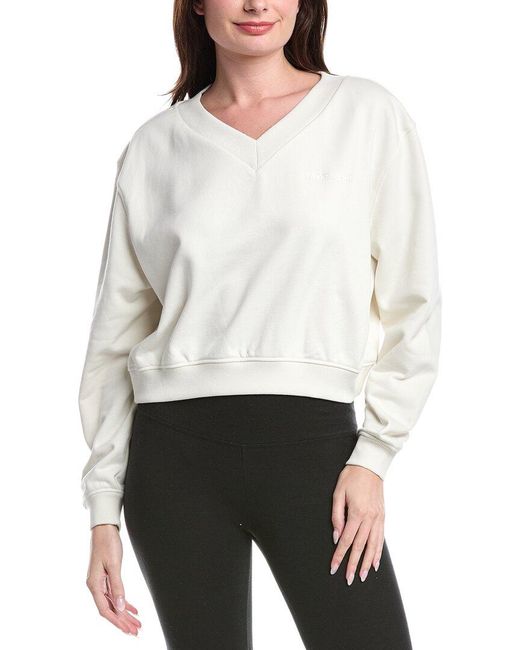Sweaty Betty White Revive Crop Sweatshirt