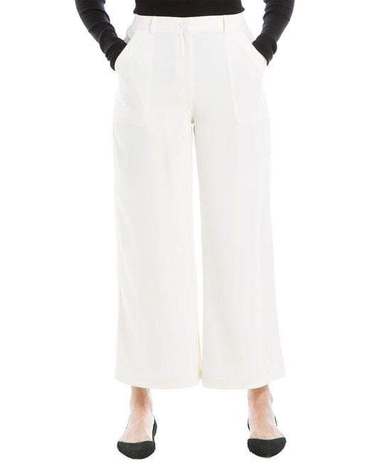 Max Studio White Wide Leg Pant