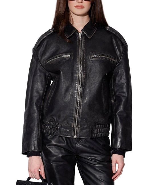 Walter Baker Black Lance Leather Jacket