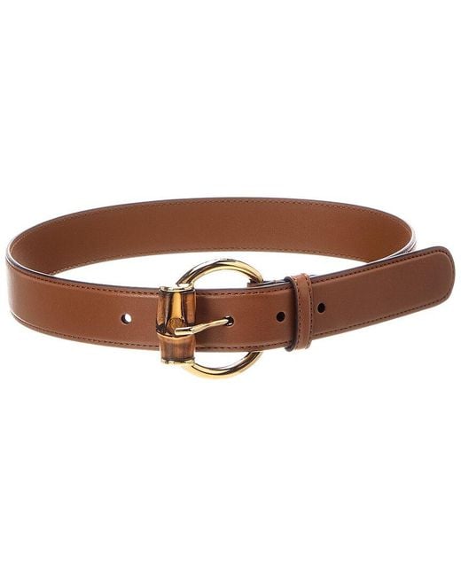 Gucci Brown Bamboo Leather Belt