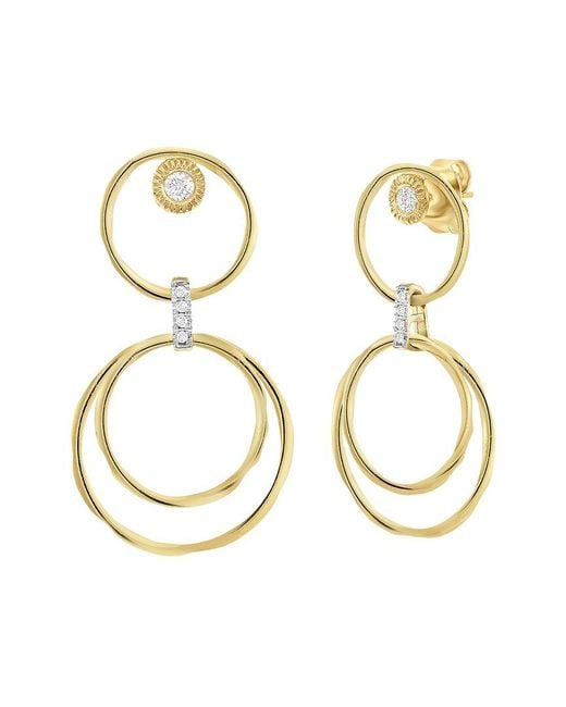 Reiss Metallic 14K 0.23 Ct. Tw. Diamond Earrings