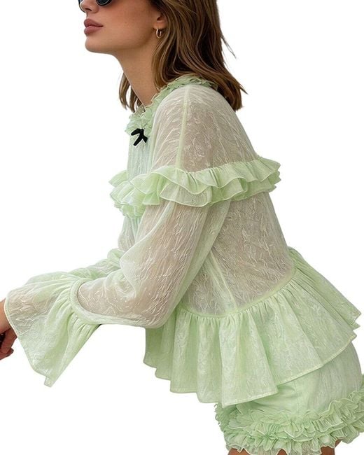 Adele Berto Green Blouse