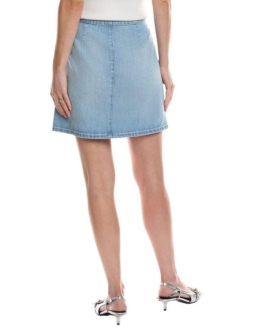 L'Agence Blue Kris Denim Mini Skirt