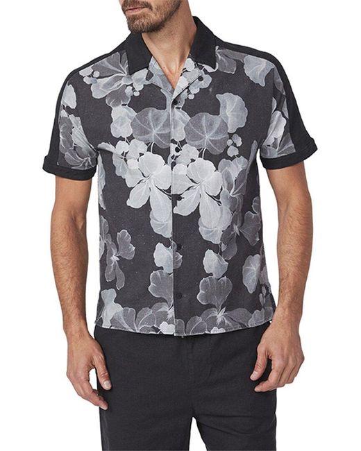 PAIGE Gray Markell Linen-blend Shirt for men