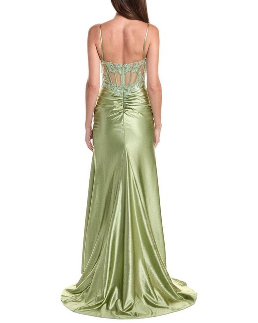 Issue New York Green Embellished Maxi Dress