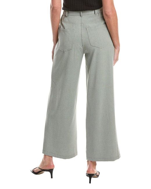 Max Studio Gray Woven Wide Leg Pant