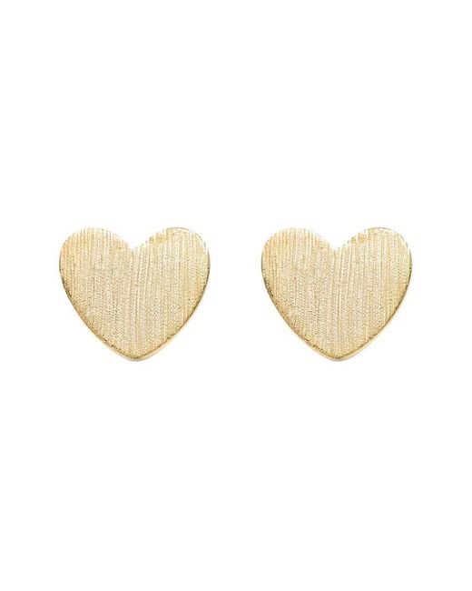 Genevive Jewelry White Rachel Glauber 14K Plated Stud Earrings