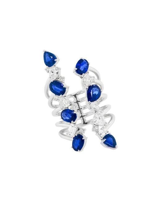 Diana M Blue Fine Jewelry 18k 1.68 Ct. Tw. Diamond Half-set Ring