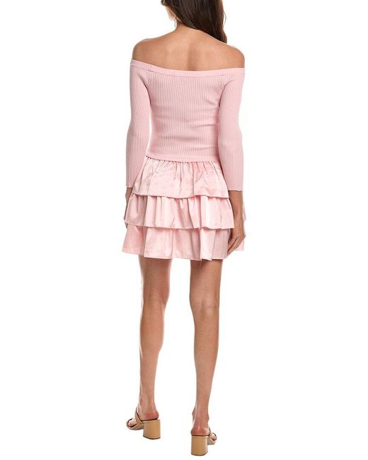 Bebe Pink Tiered Dress