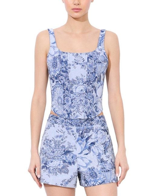 Alice + Olivia Blue Breslin Top