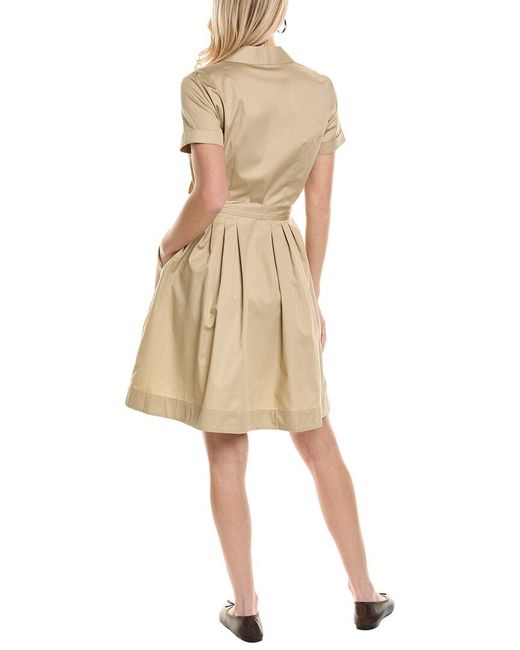 Brooks Brothers Natural Pleated Shirtdress
