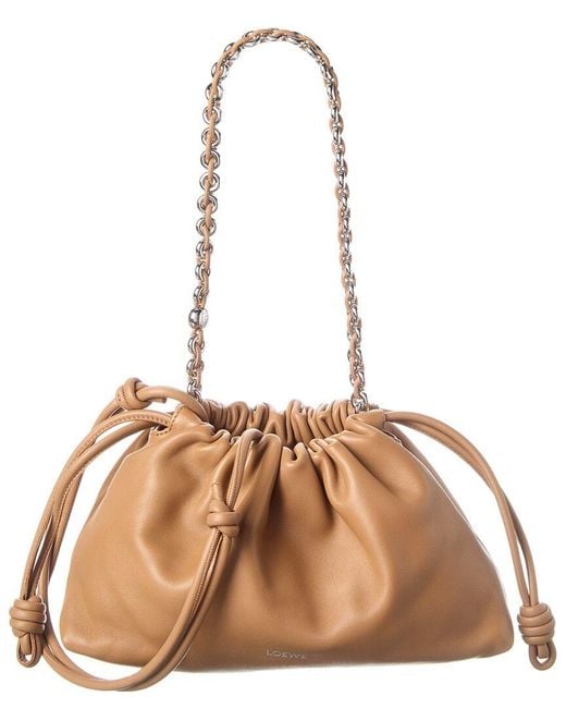 Loewe Natural Flamenco Medium Leather Bucket Bag