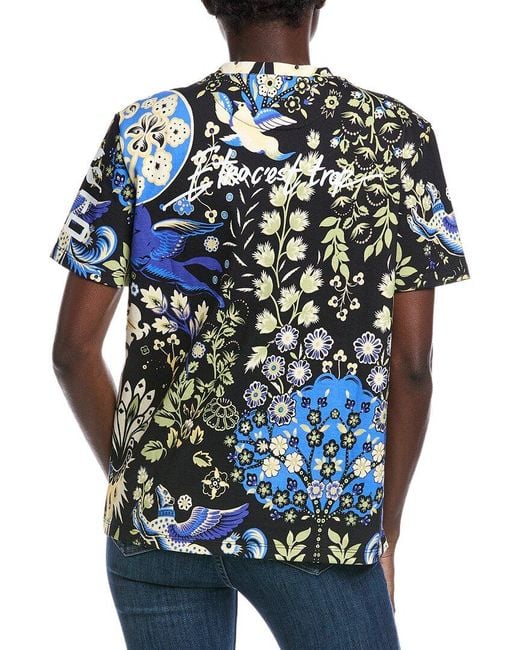 Etro Blue Print Jersey T-Shirt
