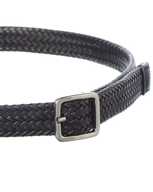 J.McLaughlin Blue Braided Leather Belt for men