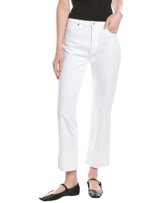 7 For All Mankind White Logan Stovepipe Jean