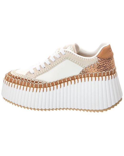 Chloé White Nama Leather Sneaker