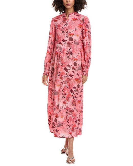 Pom Red Maxi Dress