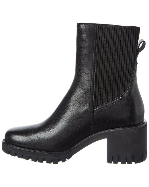 Rag & Bone Black Corey Mid-Heel Leather Chelsea Boot