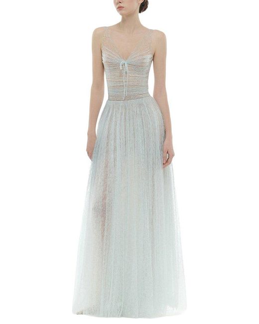 Emma way White Embellished Midi Dress