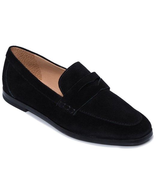 Bernardo Black Zayne Suede Loafer