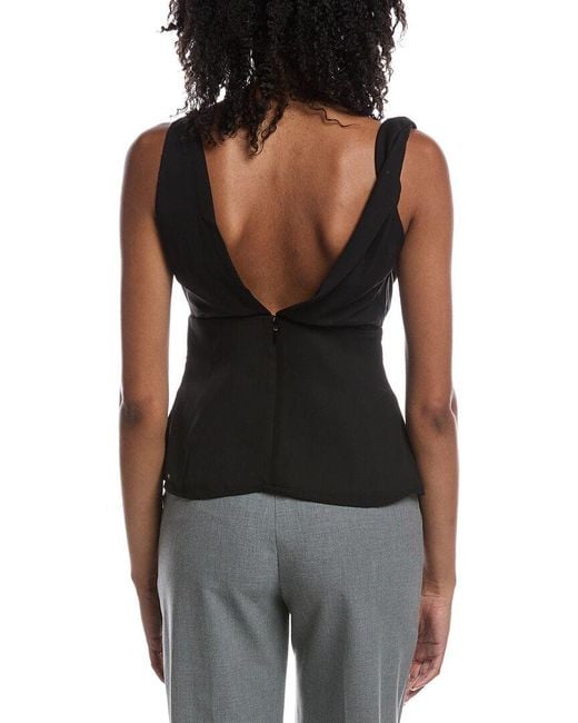 REMAIN STUDIO Black Mid Weight Satin Twill Top