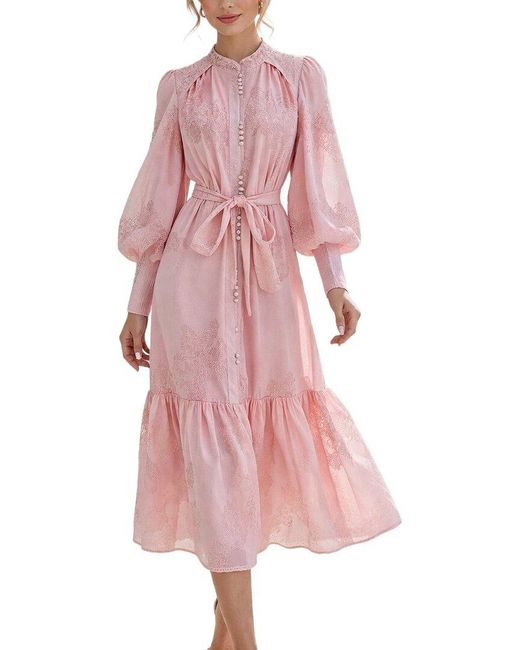 Emma way Pink Midi Dress
