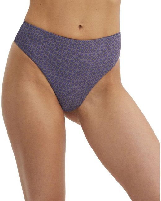 Au Naturel by Gottex Purple Golden Hour Tyra High Leg High Waist Bottom