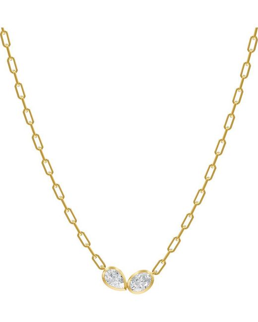 Lab Grown Diamonds Metallic 18K Over 1.50 Ct. Tw. Lab-Grown Diamond Necklace