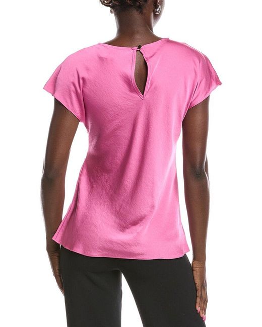 Joseph Ribkoff Pink Side Knot Blouse