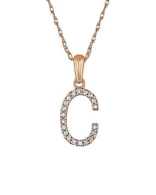 Sabrina Designs Metallic 14k Diamond A-z Initial Necklace (a-z)