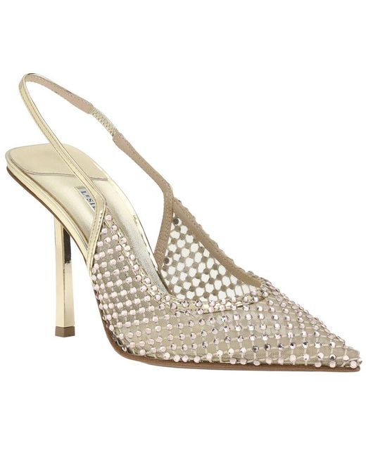 Le Silla Metallic Gilda Leather Slingback Pump