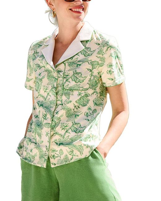 J.McLaughlin Green Myrtle Blouse