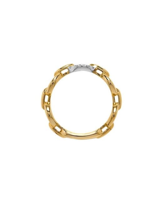 H.J. Namdar White 14K Two-Tone 0.07 Ct. Tw. Diamond Stackable Ring