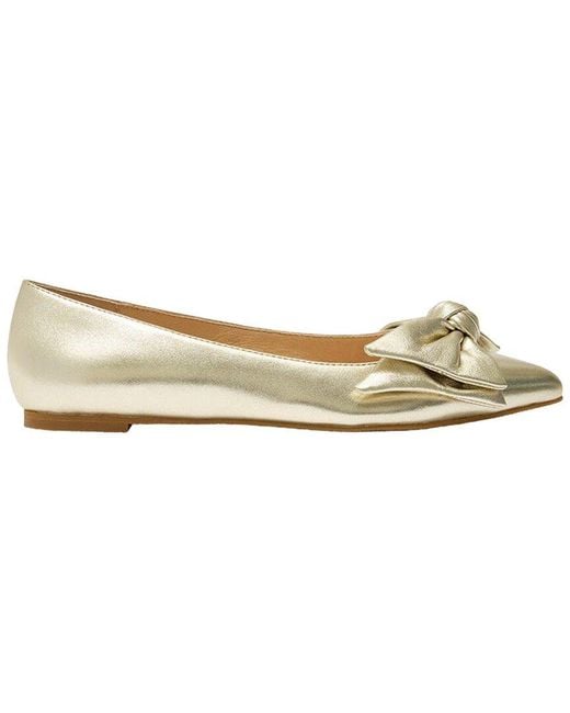 Jack Rogers White Debra Leather Ballet Flat