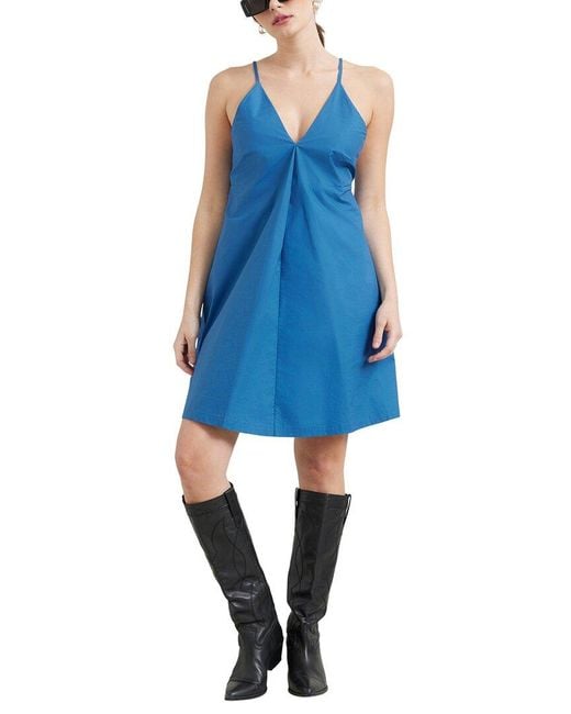 MODERN CITIZEN Blue Talia V-neck Cami Mini Dress