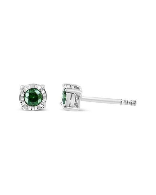 Haus of Brilliance Green 0.25 Ct. Tw. Diamond Stud Earrings