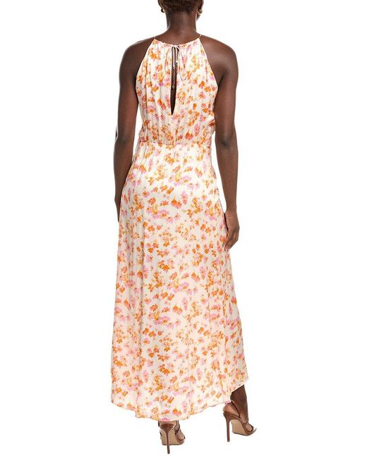 Maje Natural Satin Maxi Dress