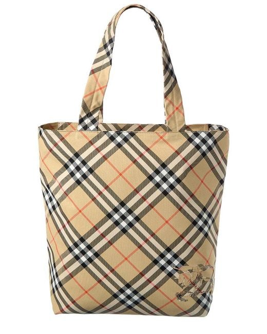 Burberry Metallic Classic Check Canvas Tote for men