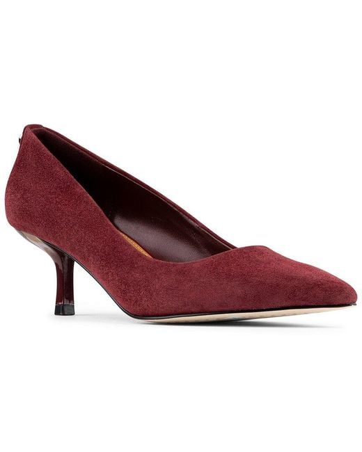 Donald J Pliner Red Calibra Suede Pump