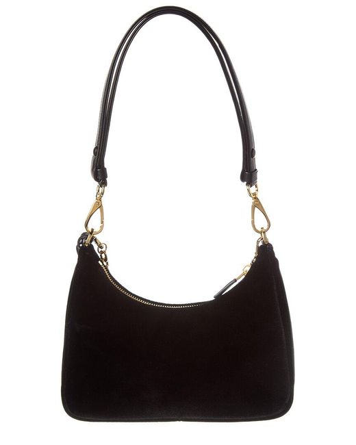 Prada Black Re-edition Velvet & Leather Mini Bag
