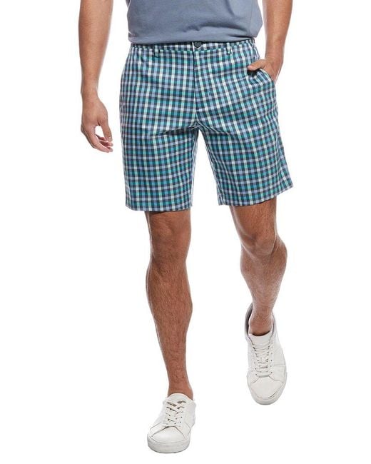 Tommy Bahama Blue Barbados Pro Clubhouse Check Islandzone Short for men