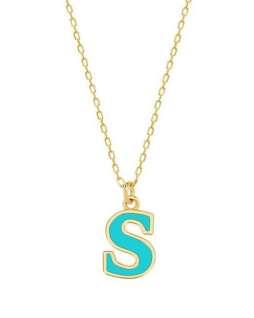 Gabi Rielle Metallic Love In Bloom 14k Over Silver S Initial Necklace