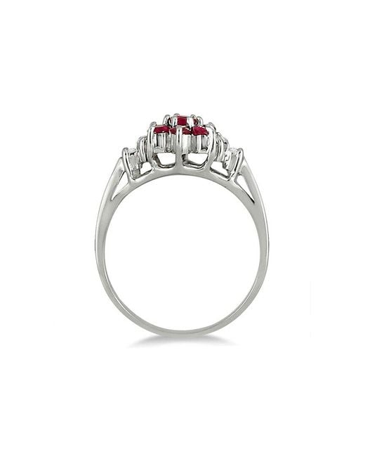 Gem Spark Pink 14K 0.86 Ct. Tw. Diamond & Ruby Ring
